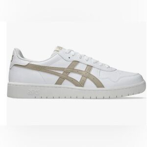 Asics White and Tan Sneakers
